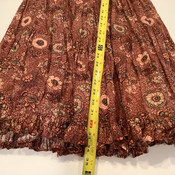 Ulla Johnson Dress Size 2 Burnt Orange Floral Print Short Flutter Sleeves - Picture 8 of 13